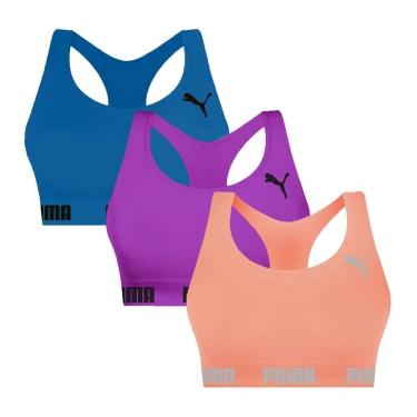 Imagem de Kit 3 Tops Puma Nadador Sem Costura Feminino