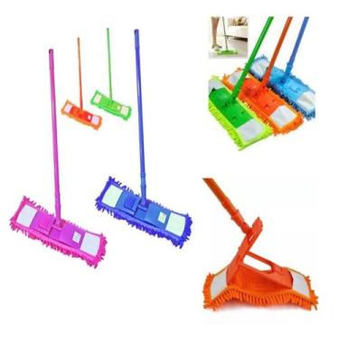 Imagem de Mop microfibra esfregao vassoura rodo absorvente cabo retratil limpeza