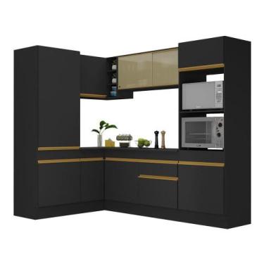 Imagem de Armário De Cozinha Completa De Canto Com Rodapé Veneza Multimóveis V20