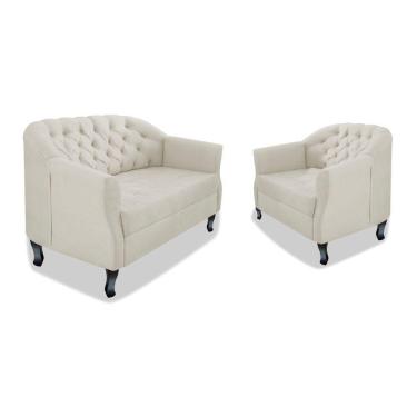 Imagem de Kit Namoradeira E Poltrona Julia A02 Corano Bege