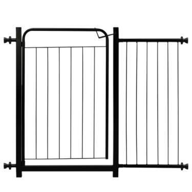 Imagem de Cercado Grade Segurança Bebê Cão Criança Portão Pet Dog Cercado Aço Carbono 99 à 104cm Com Extensor 30cm Preto - Itagold