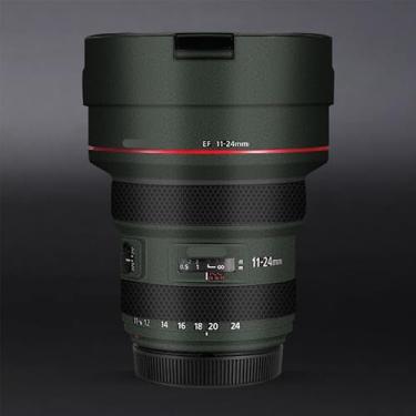Imagem de EF 11-24 4 L II Adesivo para lente de câmera revestimento película protetora protetor corporal decalque skin para Canon EF 11-24 mm F4 L II (couro verde)