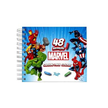 Imagem de DAC - Caderno de Desenho Smart com 30 Adesivos e 48 folhas para Colorir - Avengers