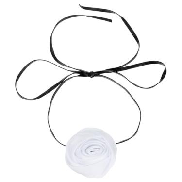 Imagem de PATIKIL Colar de rosas para mulheres, gargantilhas de flores, gargantilhas ajustáveis, acessórios modernos para casamento, One Size, Algodão, Âmbar