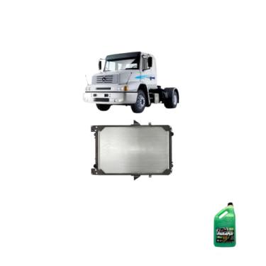 Imagem de Kit Radiador MB 1634/1938/2638 OM447/457LA + Aditivo Radiador Paraflu Verde 5