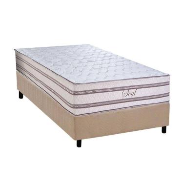 Imagem de Conjunto Box Solteiro: Colchão Molas Paropas Ensacadas Soul + Base Crc Suede Clean (88x188)