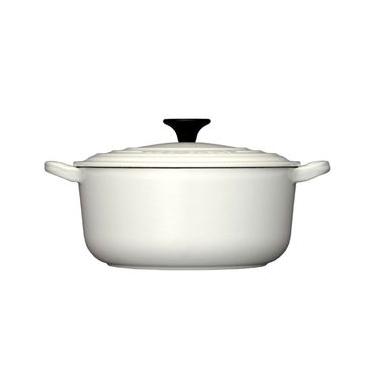 Imagem de Panela Redonda Signature Branca com Pegador Fenólico 20 cm  Le Creuset