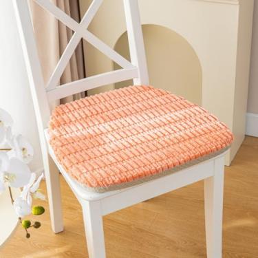 Imagem de Almofadas de cadeira para cadeiras de jantar, pacote com 1/2/4/6, almofadas de assento para cadeiras de sala de jantar, almofadas de cadeira de cozinha em forma de U com laços, almofadas de cadeira