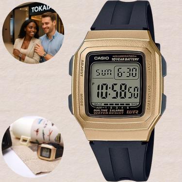 Imagem de Relógio Casio Unissex Digital Dourado F-201WAM-9AVDF