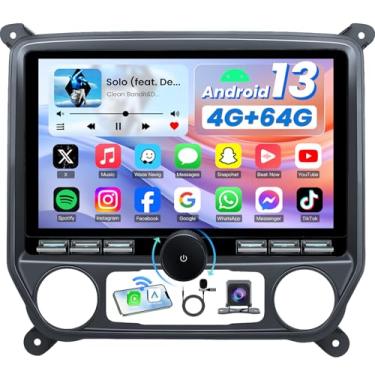 Imagem de Rádio estéreo automotivo para Chevy Silverado: 2014-2018 com botão 4+64G