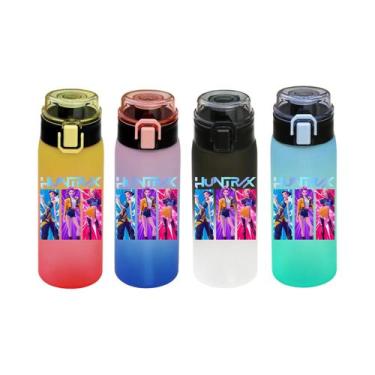 Imagem de Garrafa De Água Esportiva KPop Demon Hunters De 500ML Com Tampa Flip E