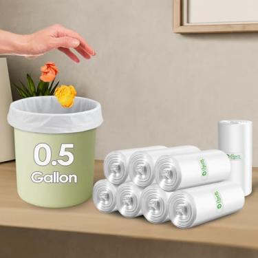 Imagem de Mini sacos de lixo 180 peças de sacos de lixo de 1 galão, minúsculos forros de cesta de lixo, sem cheiro, forros de lixeira de banheiro, sacos de plástico pequenos para cozinha de escritório em casa