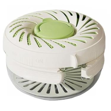 Imagem de Cesta de drenagem multiuso com tampa, cesta de drenagem e preservação 2 em 1, tigela de lavagem de frutas e vegetais com filtro, tigela de lavagem de frutas e vegetais dobrável para cozinha " (green)