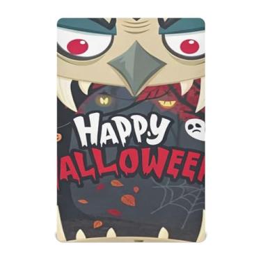 Imagem de JUZIHAI Lençol de berço de Halloween para meninos e meninas, capa de colchão de bebê macio elástico respirável para berço padrão e cama infantil, 132 x 71 cm
