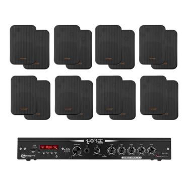 Imagem de Kit Amplificador THS 4600 Taramps + 8 Pares de Caixas MSB60N