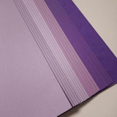Imagem de Mini papel cartolina, tamanho A5 14,7 x 21 cm, 210 gsm, 5 cores, 50 folhas (roxo)
