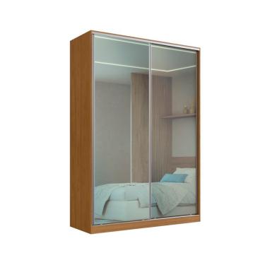 Imagem de Guarda-Roupa Casal com 2 Espelhos Madê 2 Portas 3 Gavetas Freijó