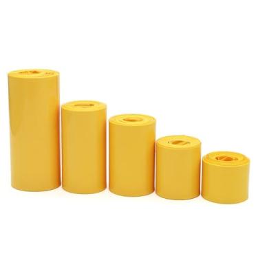 Imagem de Manga Termorretrátil De PVC Amarelo Para Bateria De Lítio 18650 - Temperatura Retrátil De 80 ℃, Largura Plana De 7 Mm-200 Mm, 10 M, Filme De Proteção À Prova De Poeira(Width 50mm)