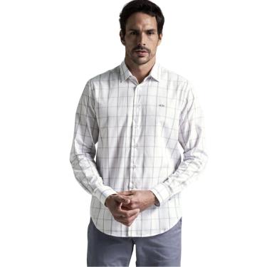 Imagem de Camisa Slim Hangar 33 Xadrez Branco Tam. G-Masculino