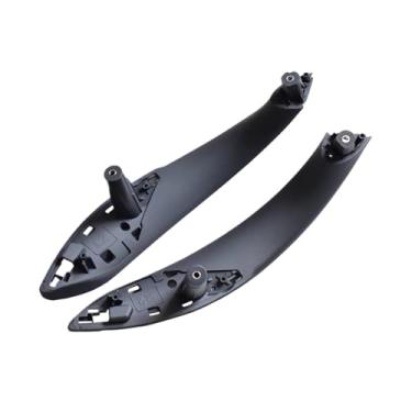 Imagem de Maçaneta das portas internas, capa de acabamento, acessórios de carro compatível com BMW Série 3 2014 2015 2016 2017 2018 F30 316d 318d 320d F31 320i 325d 51417279311(Black-2PCS-Rear)