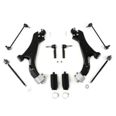 Imagem de maXpeedingrods 10Pc Front Lower Control Arm for Chevy Equinox GMC Terrain 2010-2017, K623489 K623488 Suspension Kit Lower Control Arm w/Ball Joint Sway Bar End Link Tie Rod End Boots & Bellows