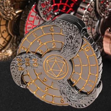Imagem de GU BEI TE 7-in-1 Fingertip Gyro Roulette DND Dice,Cool Spinning Games Fingertip Gyro, Metal Dice Set with Gift Box for Roleplaying Games Dungeons and Dragons RPG MTG Table Games