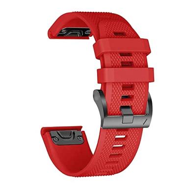 Imagem de XNWKF Pulseira de silicone de 26 mm e 22 mm para Garmin Fenix 5 5X Plus 3HR 6X 6 Pro Fenix 7 7X MK2 pulseira inteligente de liberação rápida de ajuste fácil (cor: J, tamanho: 26 mm Descent Mk1 MK2)