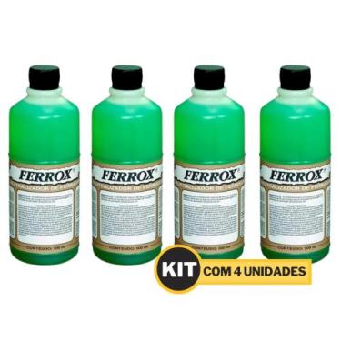 Imagem de 4 Removedor de Ferrugem Ferrox Convertedor 500ml cada - Natrielli