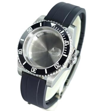 Imagem de FEIYASHI Caixa de relógio mecânico SUB Diver de 40 mm de aço inoxidável para movimento NH35 NH34/36/38 Miyota8215 8205 ETA2824 PT5000, Tampa inferior sólida 1, For Miyota8215 8205 Movement, Caixa de