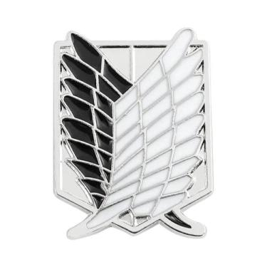 Imagem de Broche De Esmalte Do Anime Attack on Titan Eren Jaeger Mikasa Ackerman