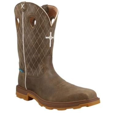 Imagem de Twisted X Bota de trabalho masculina UltraLite X de 30,5 cm, bico quadrado Nano Toe com UltraLite X, Bomber, 42