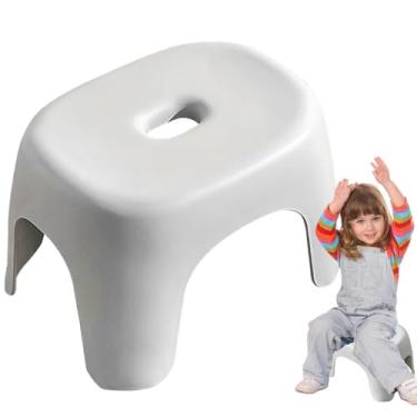 Imagem de Banqueta baixa, Banqueta para pés, leve | Banco multifuncional, banco portátil, banco pequeno para sala de estar, cozinha, banheiro