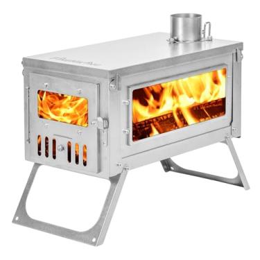 Imagem de FireHiking Fogão de titânio para barraca de acampamento dobrável ultraleve