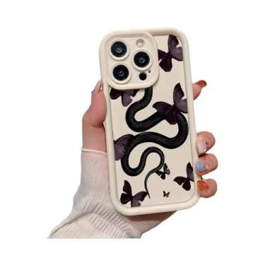 Imagem de Capa De Telefone Com Estampa De Cobra Preta Para Samsung A30 A20 A31 A