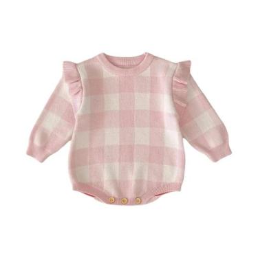 Imagem de Body Infantil Feminino Xadrez Com Manga Borboleta 0-3 Anos Nova Coleçã