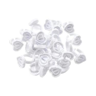 Imagem de 50 Peças Anéis Descartáveis Para Cola De Cílios, Suporte Para Pigmento