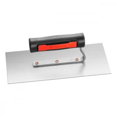 Imagem de Desempenadeira Aco Atlas Lisa 12 X25Cm Cabo Aberto 133 - Kit C/6 Pecas