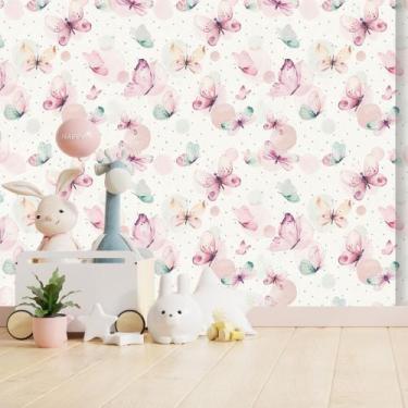 Imagem de Papel de Parede Adesivo Autocolante Decorativo Borboletas 10 METROS 2 