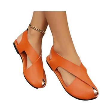 Imagem de Sandálias Femininas Retrô De Verão Com Sola Macia, Casuais, Peep Toe, 