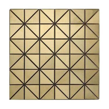 Imagem de Placa Decorativa Papel De Parede Mosaico Dourado 30x30cm - Inter