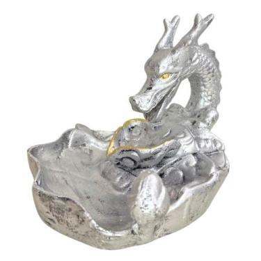 Imagem de Incensario Cascata Dragão Porta Incenso Em Resina 1 peça - LZ Decoraçõ