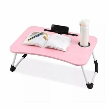 Imagem de Suporte Notebook Dobrável Multiuso Rosa Porta Copo Sofá Cama - Yeet