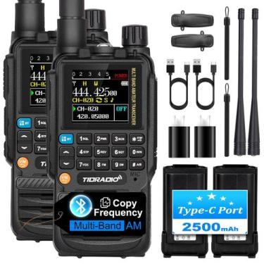 Imagem de Rádio portátil GMRS TIDRADIO TD-H3 USB-C 2500mAh, pacote com 2