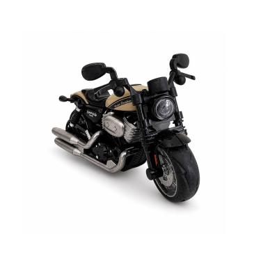 Imagem de Motocicleta de Brinquedo com Fricção 1:14 Moto de Viagem Infantil Bege Die-cast Plástico Resistente Draik