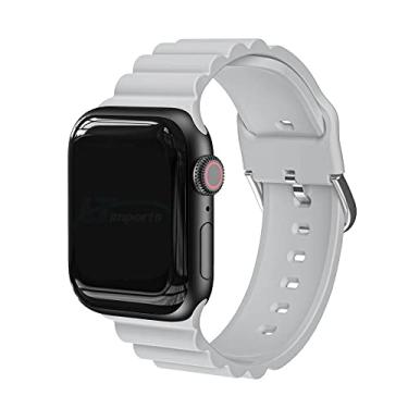 Imagem de Pulseira LT2022 compatível com Apple Watch 41mm 38mm 40mm - Marca LTIMPORTS (Cinza)