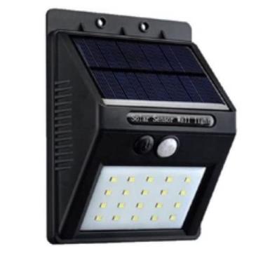 Imagem de Luminária De Led Solar 20 Leds Com Sensor D Presença Lehmox