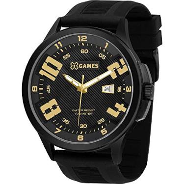 Imagem de Relógio X-games Masculino Preto Xmnp1003p2px Analógico 10 Atm Cristal Mineral Tamanho Grande
