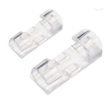 Imagem de Kit Clip Organizador de Cabos e Fios Adesivo 3M 500 Un Fixador ZigZag Passa Fio Cristal TV Rede PC