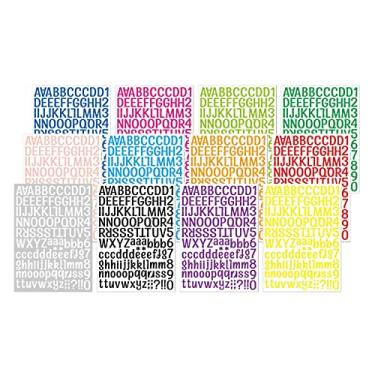 Imagem de Generic 12 peças vinil letras número adesivos decalques etiquetas embelezamento sinais à prova d'água alfabeto número para sala de aula casa caixa de correio