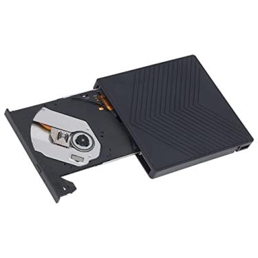 Imagem de Hilitand Unidade externa de CD DVD, USB 3.0 Tipo C RW VCD Unidade óptica 6 em 1 CD DVD ROM, gravador de gravador, gravador de CD Plug and Play para laptop, desktop PC